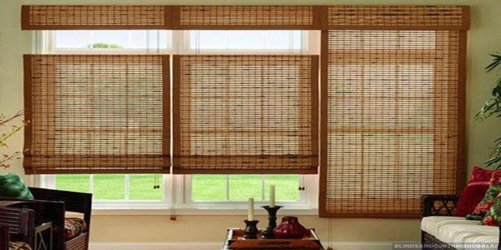 Office bamboo blinds