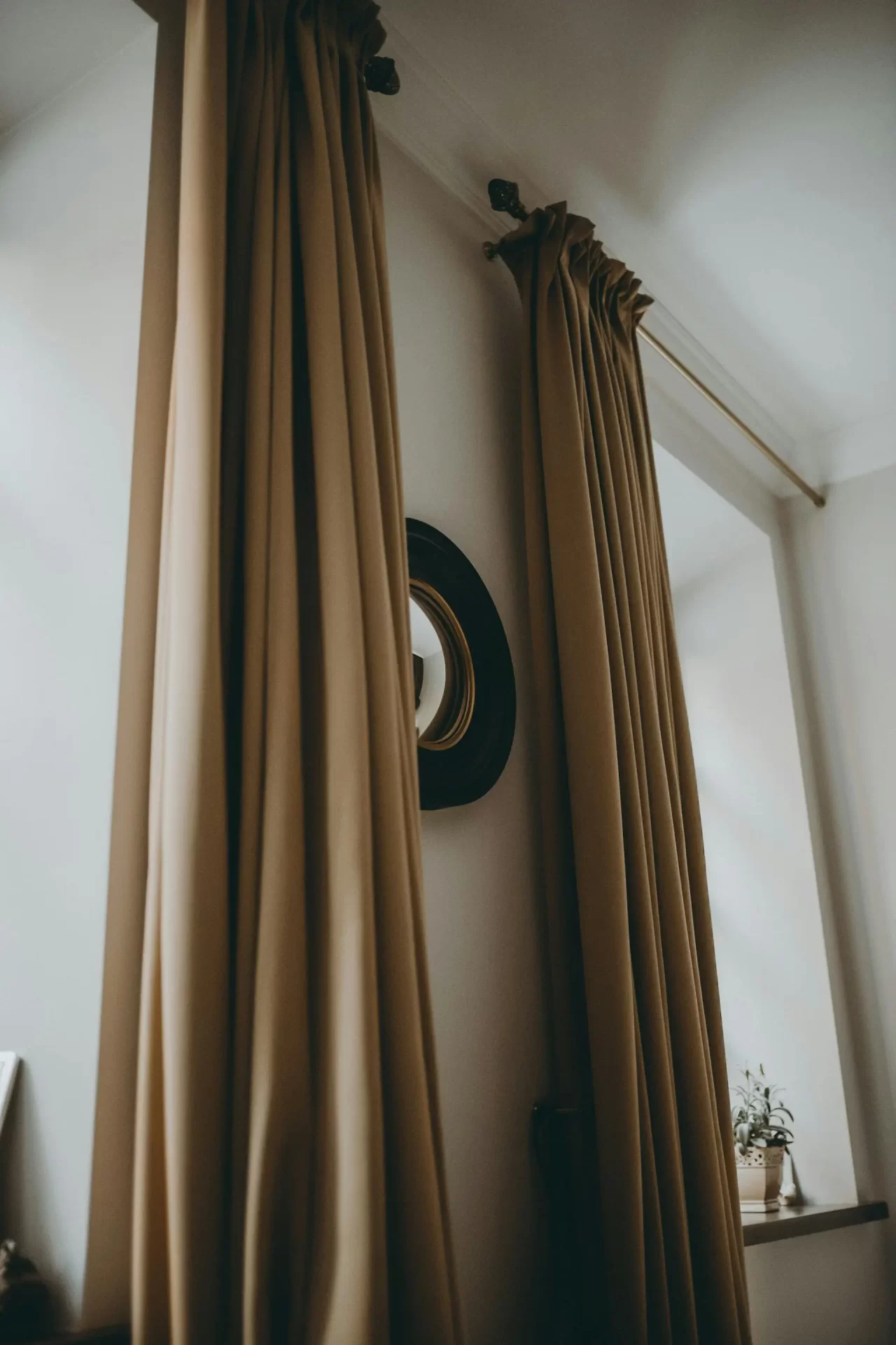 home curtains brown color
