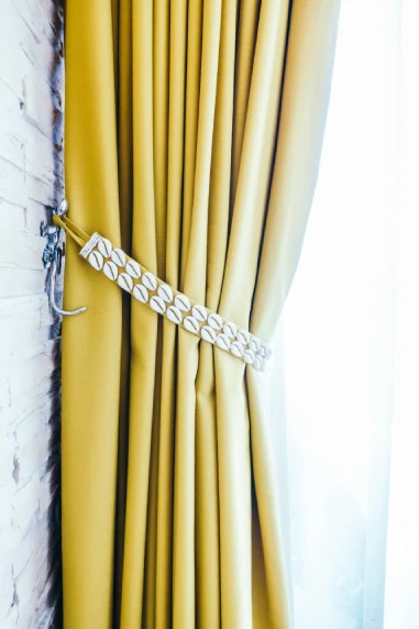 window curtains yellow color, Linen Curtains