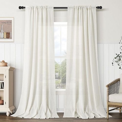 White Linen Curtains