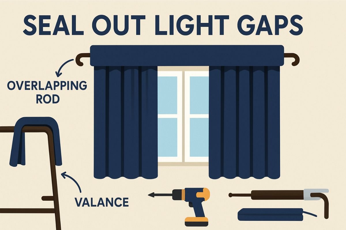 Seal Out Gaps when Hanging Blackout Curtains