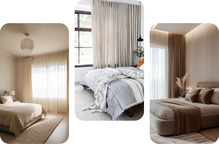 Bedroom curtains in Dubai