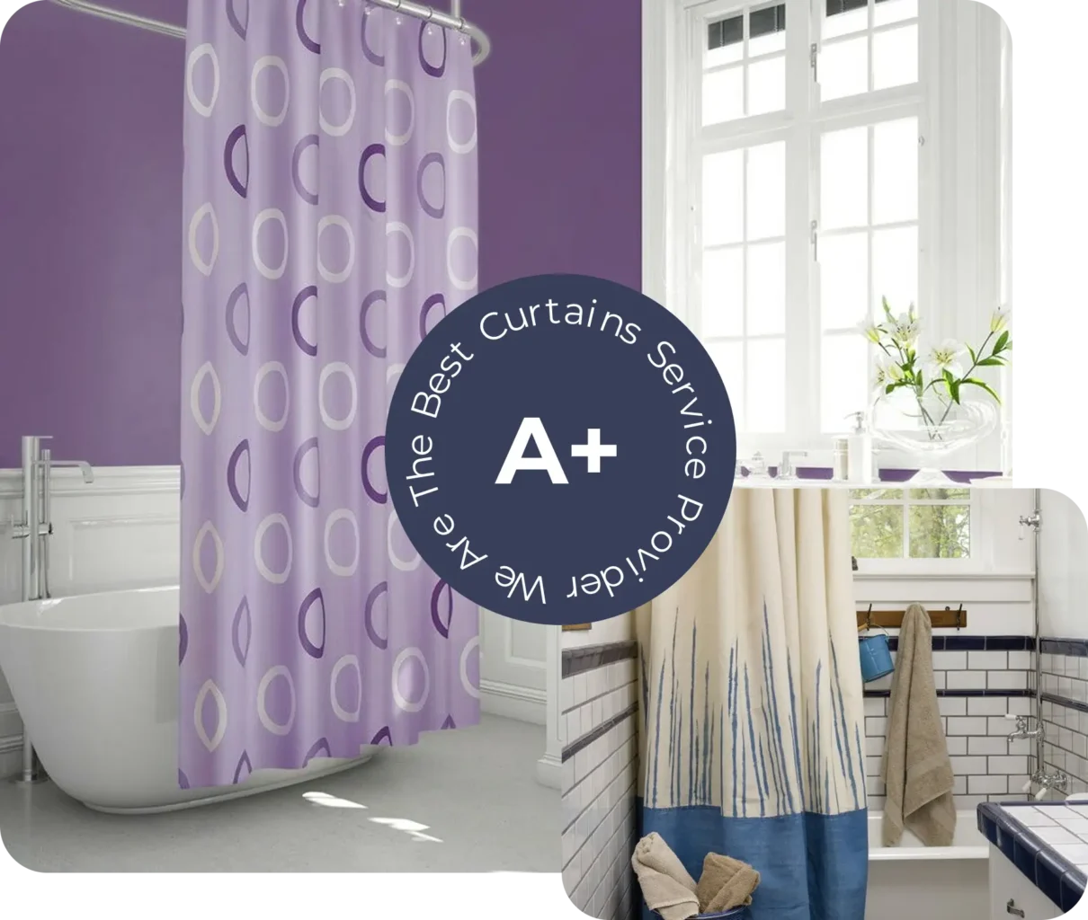 Stylish waterproof shower curtain UAE home bathroom