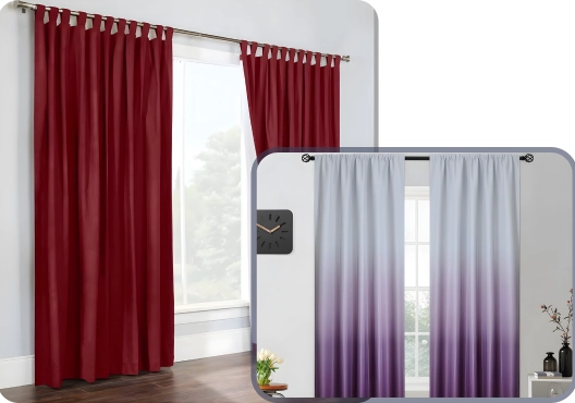 Linen Curtain Installation