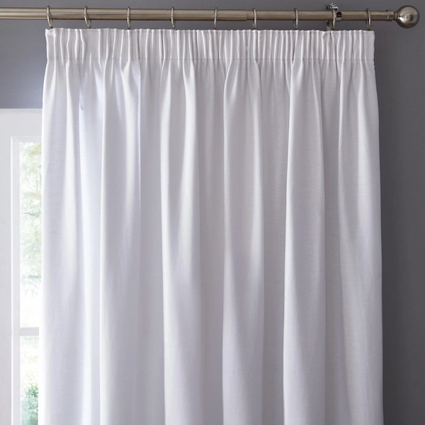 White Pencil Pleat Curtains