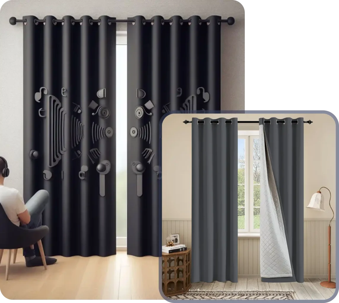 Stylish Soundproof Curtains