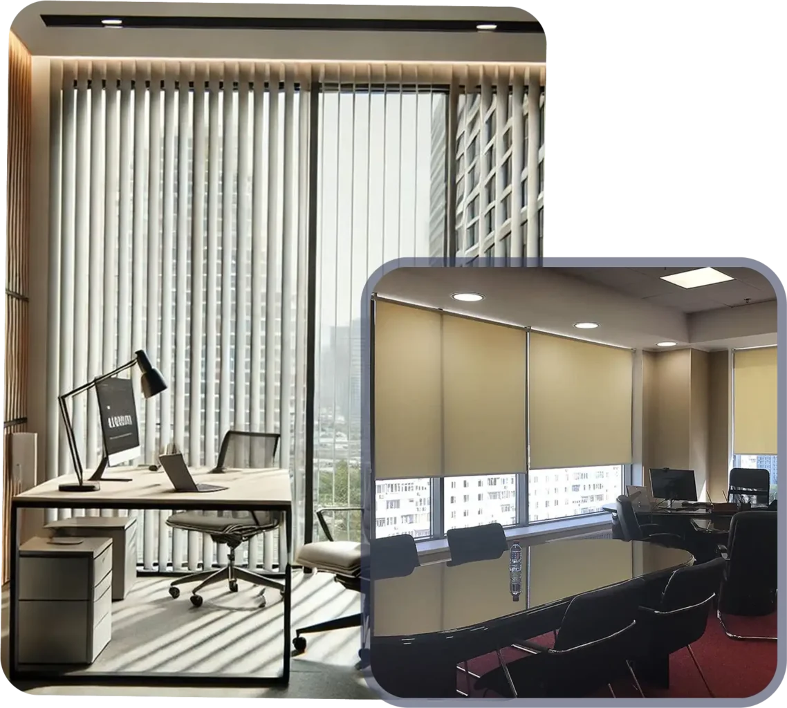 office curtain blinds
