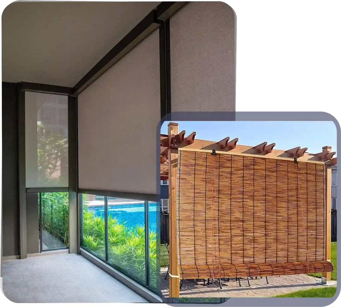 outdoor bamboo blinds