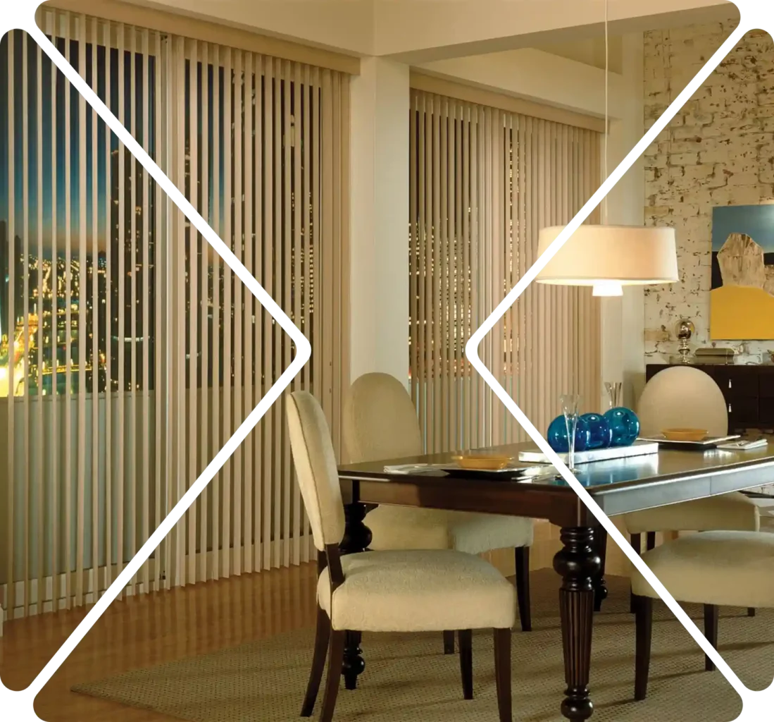 vertical and roller blinds