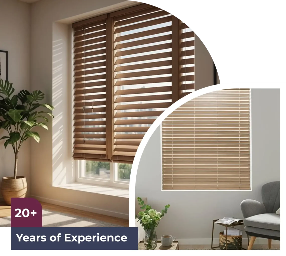 Living Room Wooden Blinds