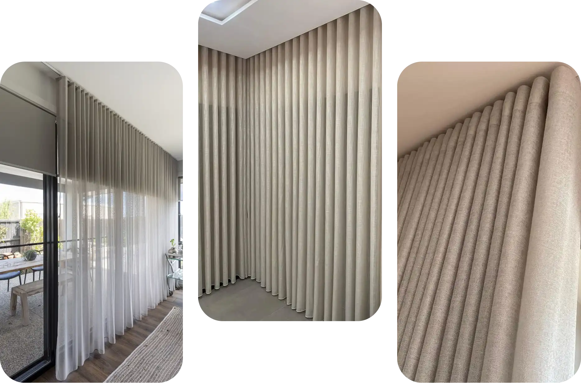 Premium S-wave fold curtains