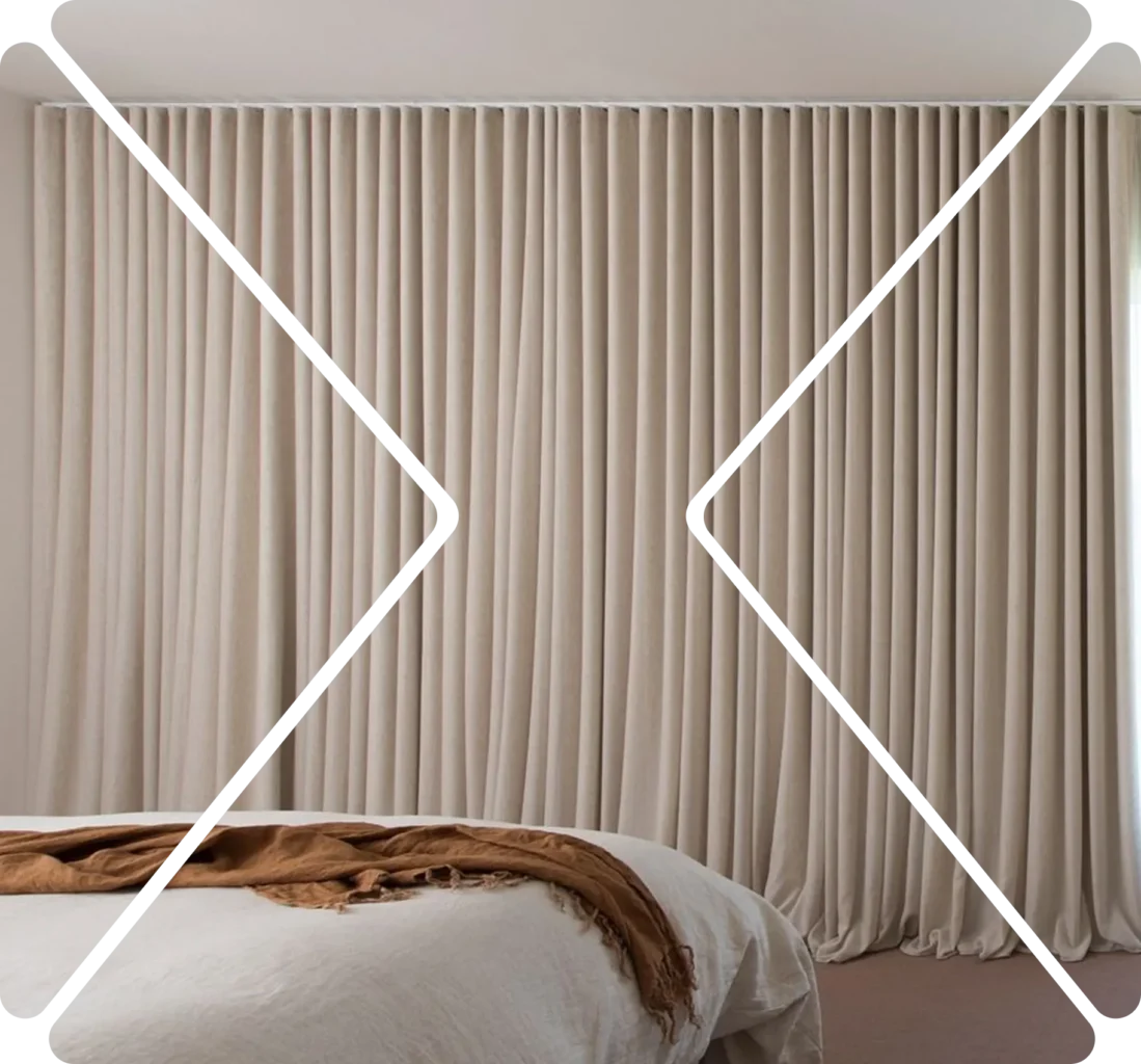 Premium wave style curtains installed in Dubai