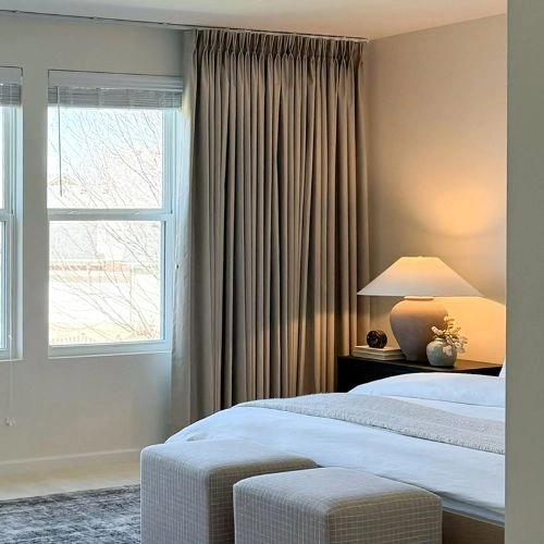 Heavyweight Blackout Curtains in Bedroom