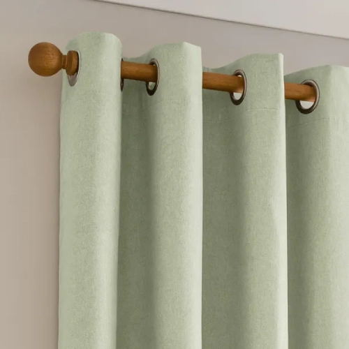 Luna Brushed Blackout Eyelet Curtains