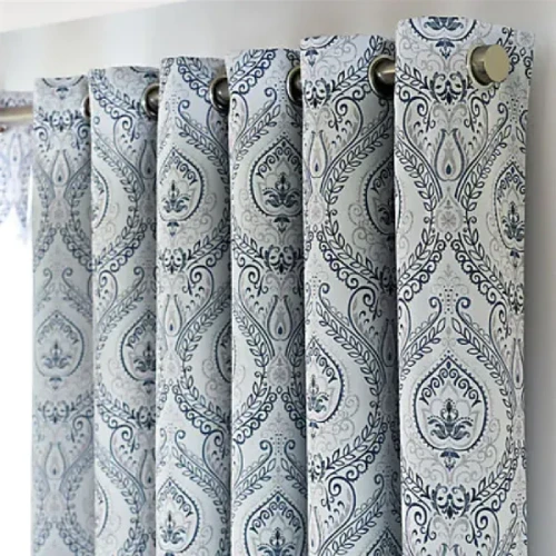 Victoria Room Darkening Ring Top Curtain Blue