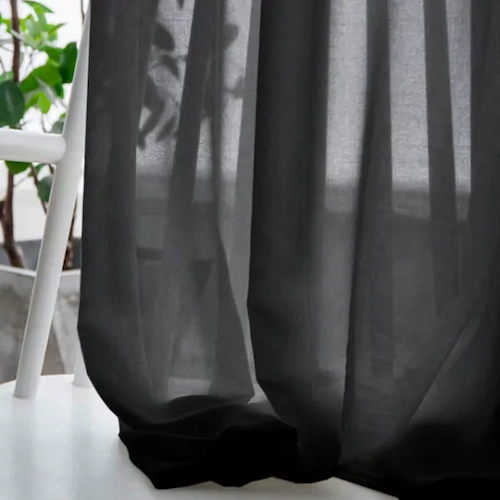 Dark Chiffon Voile Curtain