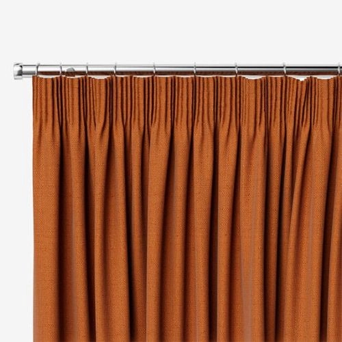 Heavyweight Soundproof Curtains Vintage Orange Color.