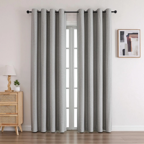 Light Grey Soundproof Drapes