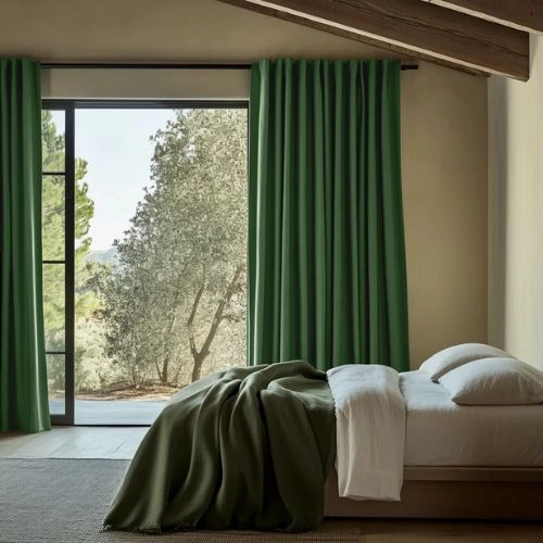 Soundproof Classic Green Curtains