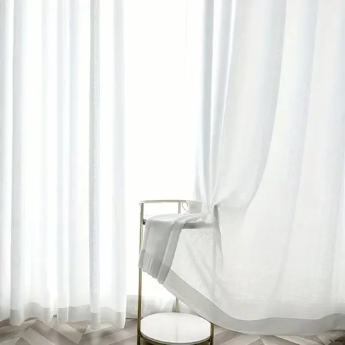 White Semi Sheer Curtains