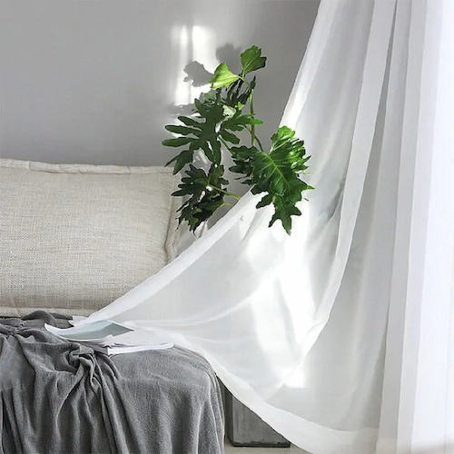 Brilliant White Chiffon Curtain