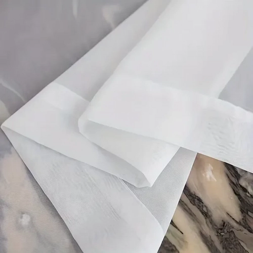 Chiffon Curtains White Semi-Translucent Floral Drapes Chiffon White Semi-Translucent Floral Drapes