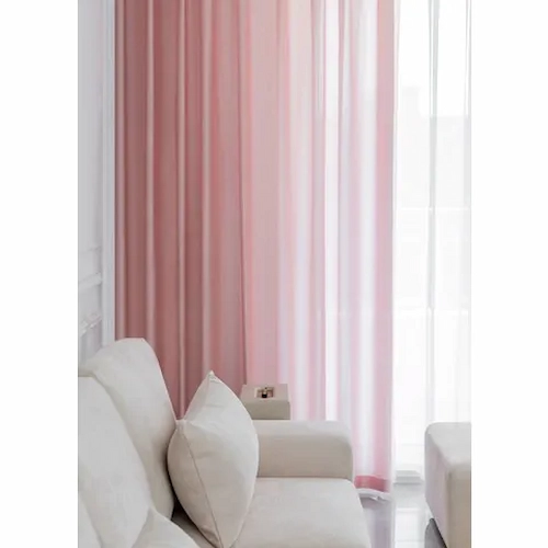 Silk Road Coral Powder Pink Chiffon Curtain Pink Chiffon Curtains Dubai