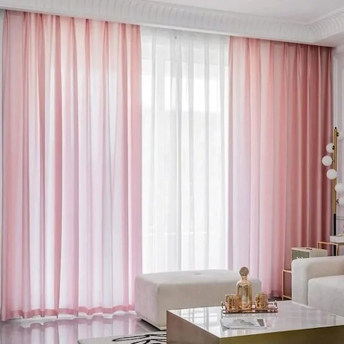 Pink Chiffon Curtains