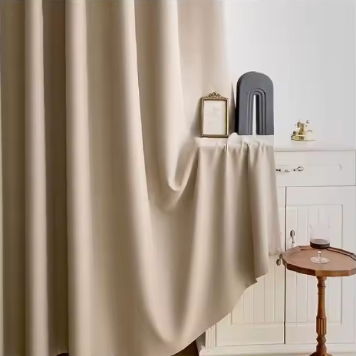 Beige Faux Silk Blackout Curtains Beige Faux Silk Blackout Curtain