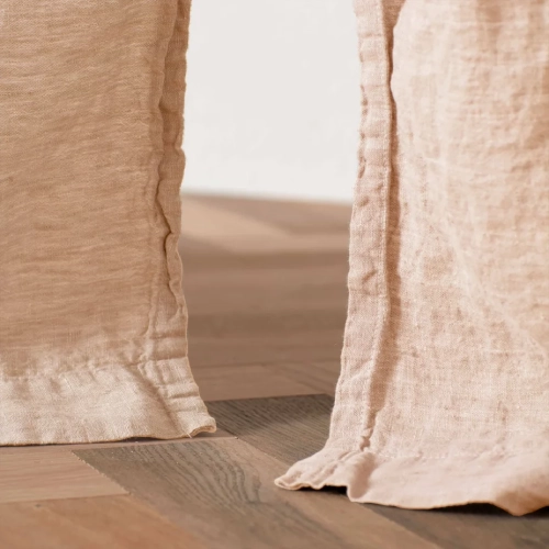 Café au Lay 100% Linen Loop Top Curtain Café au Lay 100% Linen Loop Top Curtains
