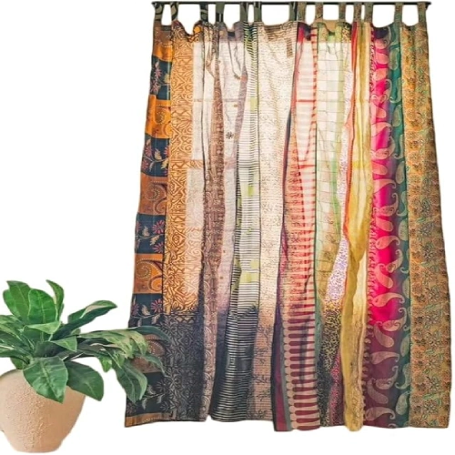Multi Color Silk Curtains Multi-Color Silk Curtains