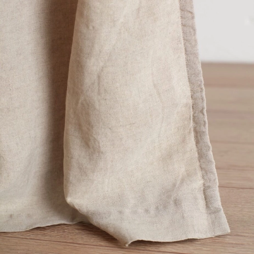 Natural Linen Lined Loop Top Curtains Natural Linen Lined Loop Top Curtain