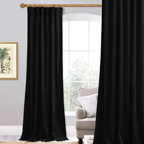 Stangh Black Velvet Curtains