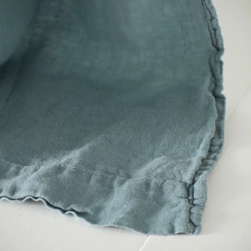 Teal 100% Linen Loop Top Curtain Teal 100% Linen Loop Top Curtains