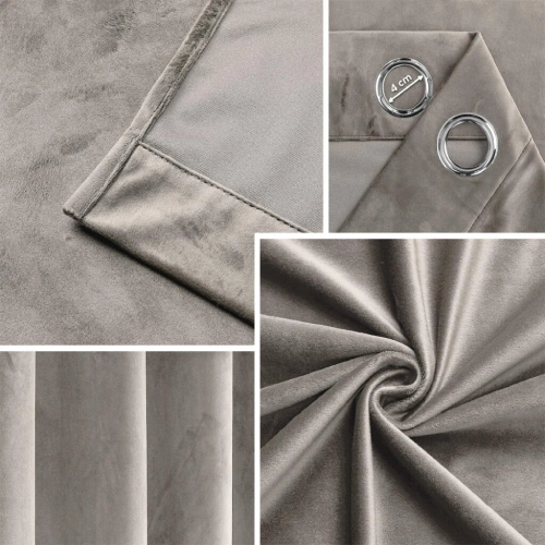 Velvet Blackout Curtain with Eyelets Velvet Blackout Curtain with Eyelet
