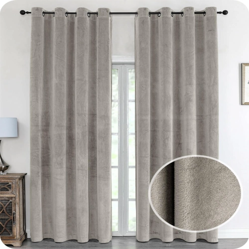 Velvet Blackout Curtain with Eyelets Velvet Blackout Curtain with Eyelets