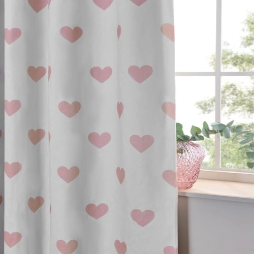 White Heart Print Curtains White Heart Print's Curtains
