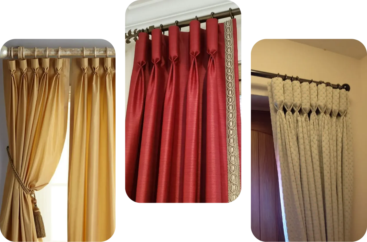 goblet pleat curtains Dubai